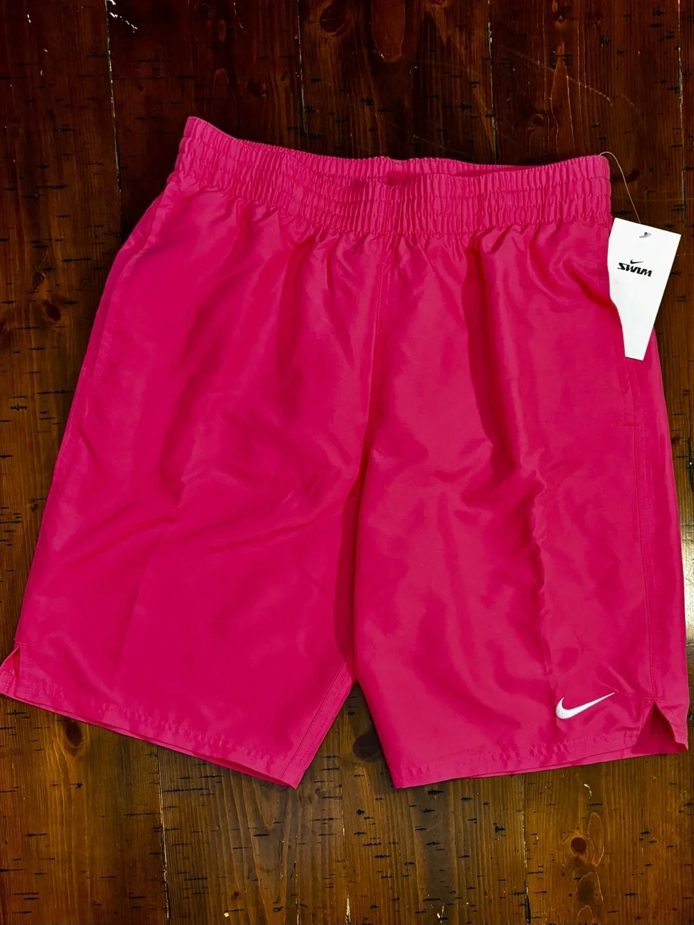 Nike Hot Pink Performance Shorts with White Swoosh